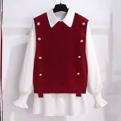 Chaleco de las mujeres 2020 nuevo chaleco de principios de primavera de punto de diseño suelto sentido chaleco suéter chaleco sin mangas de moda ropa exterior