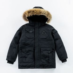 [Cross-Border Exclusive] Men's Thickened Workwear Trendy Outdoor Hooded Warm Japanese and Korean Running Jacket