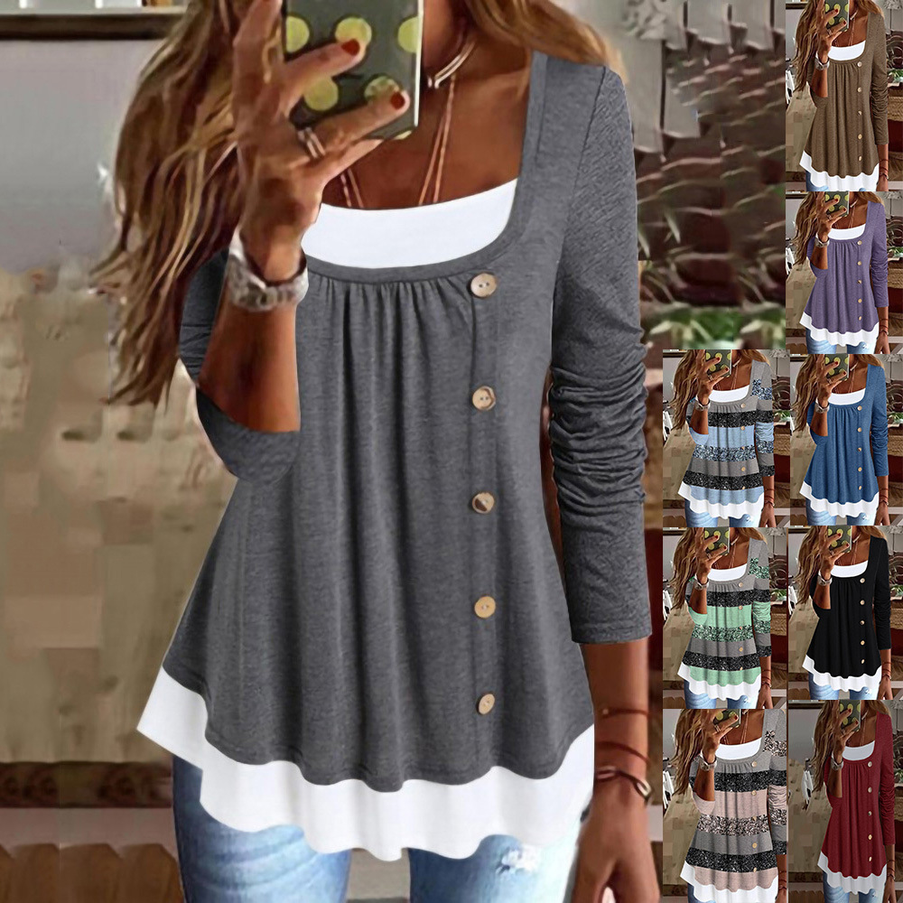 long-sleeve with a round collar