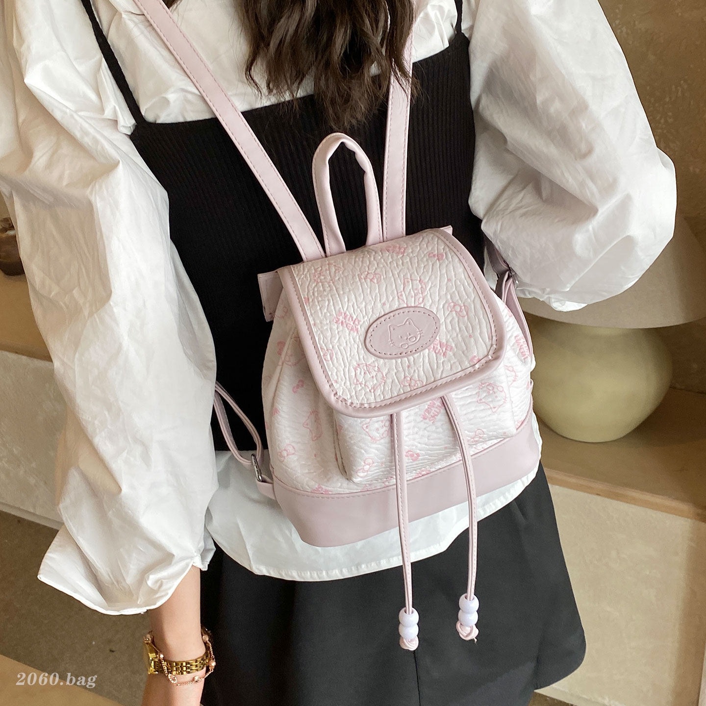 2026 mochila mini mochila de viaje mochila de impresión simple de moda joven adorable dulce nuevo estilo