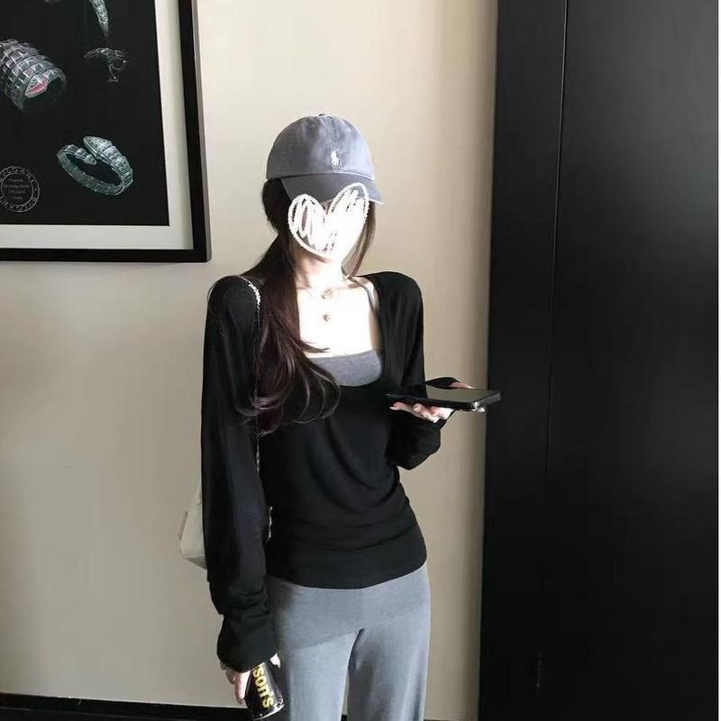 '姐系松弛'纯欲慵懒三件套轻盈无感氛围拉满其它纯色丝光上衣套装|undefined