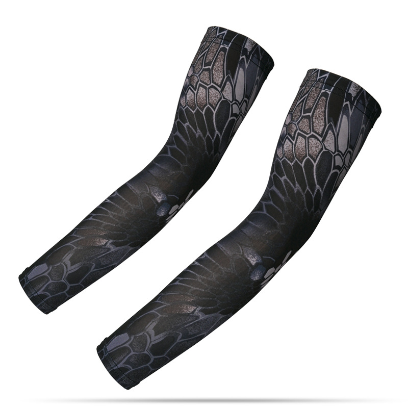 Al Aire Libre montañismo fresco de gama alta ventiladores militares protección solar oversleeve primavera y verano protección UV camuflaje manga de seda de hielo brazo protector para hombres