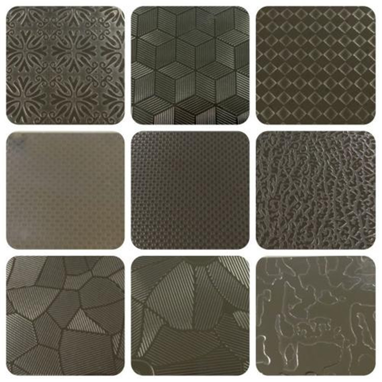 不锈钢蚀刻板 青红黄黑纳米古铜蚀刻花纹板厂家 支持来图来样