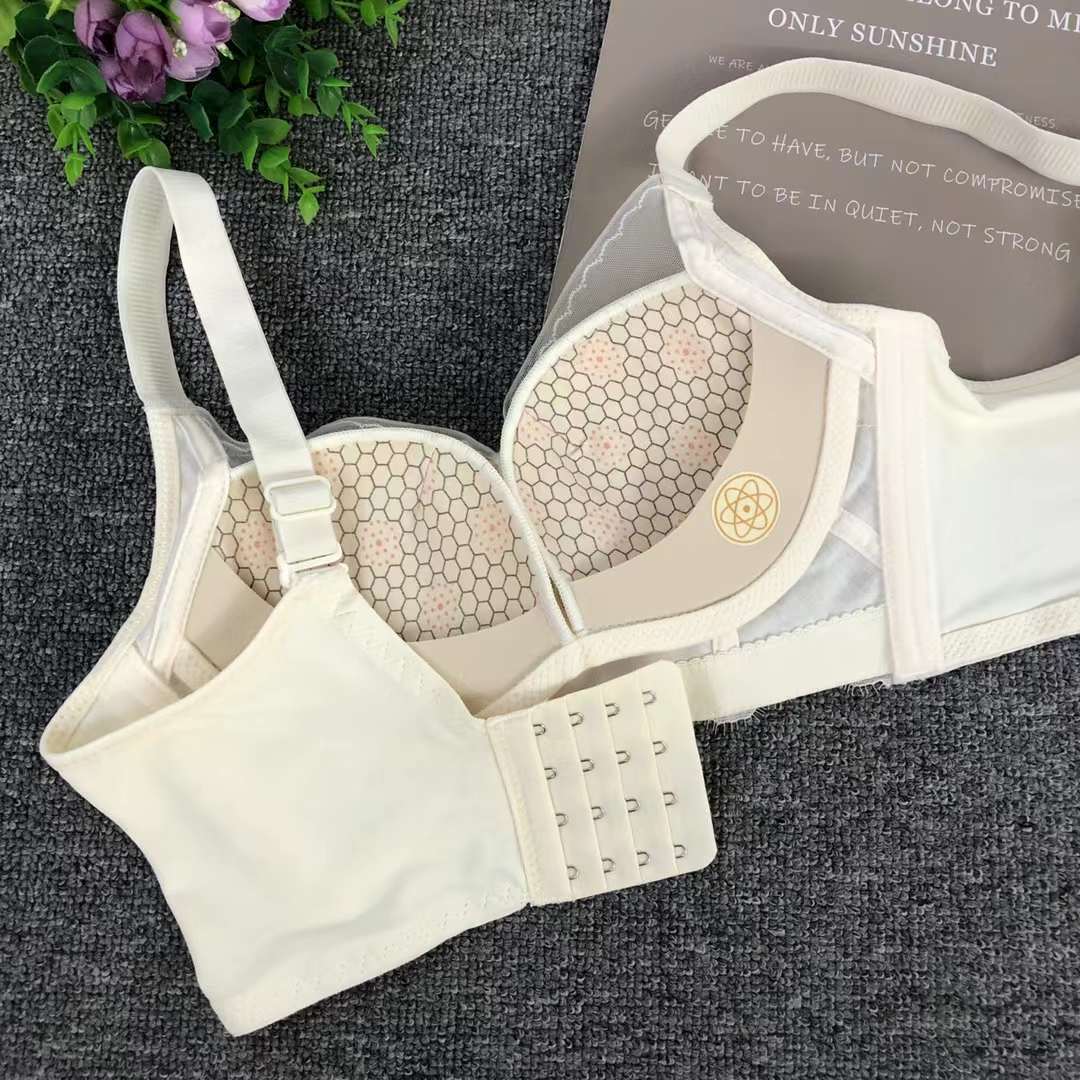 Bréster de alta calidad estilo de encaje jacquard transpirable ajustable confort lateral plegable ropa interior de botón múltiple