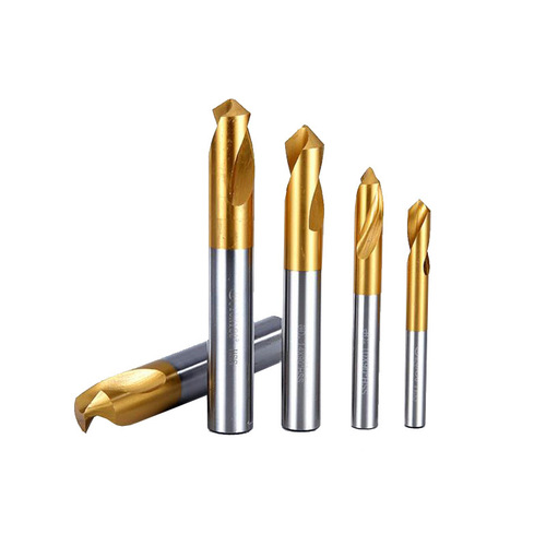 90° Cobalt-containing titanium-plated fixed-point drill for coated steel CNC tool chamfering knife positioning drill center drill