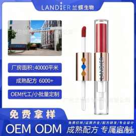 唇部彩妆代加工双头润护唇釉OEM保湿亮泽唇部精华唇蜜化妆品