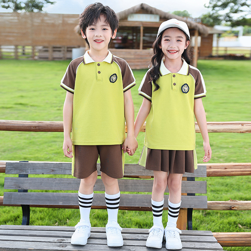 School uniform set for kindergarten: comfortable, loose, sports class wear, performance wear, teacher wear, two-piece set