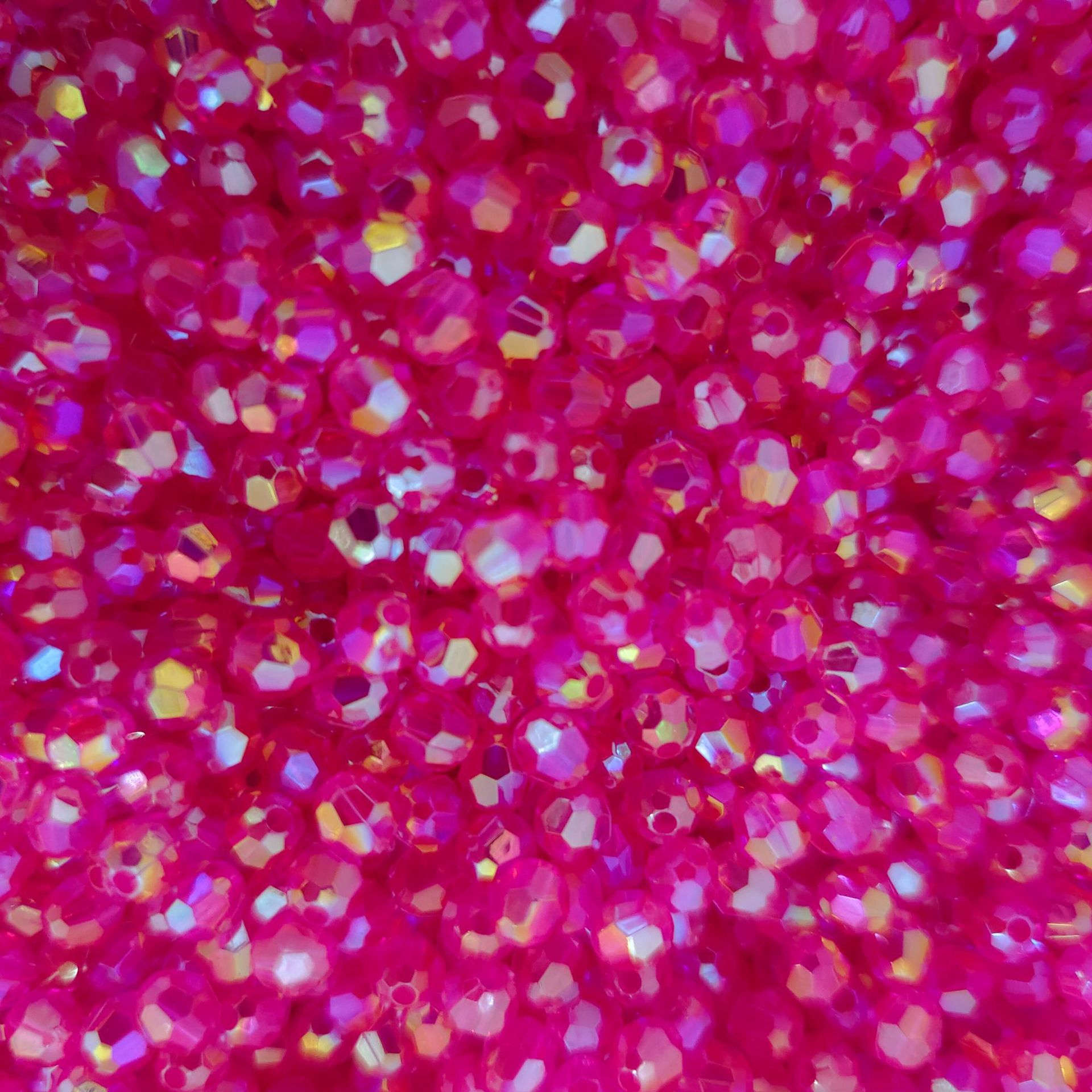 幻彩36面角珠diy手作りアクセサリー直孔散珠ブレスレットアクセサリー生放送ネットレッド