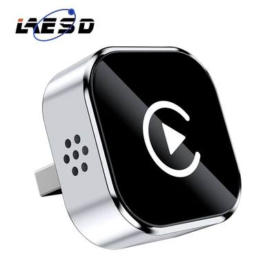 Carplay Wireless Adapter Android | Simsiz CarPlay və Android Auto - q1a-silver-white-label-metal-glass-wireless-carplay-plus-android-auto-2-in-1-only-suitable-for-overseas-systems