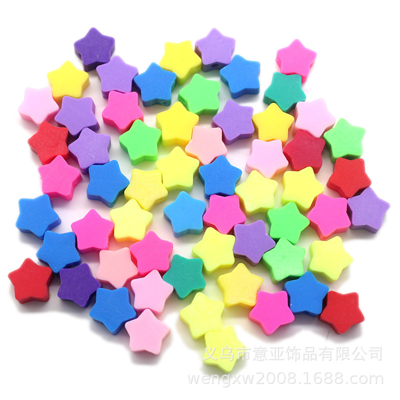 Cuentas de cerámica suave DIY, caras sonrientes, sueltas para pulseras y collares