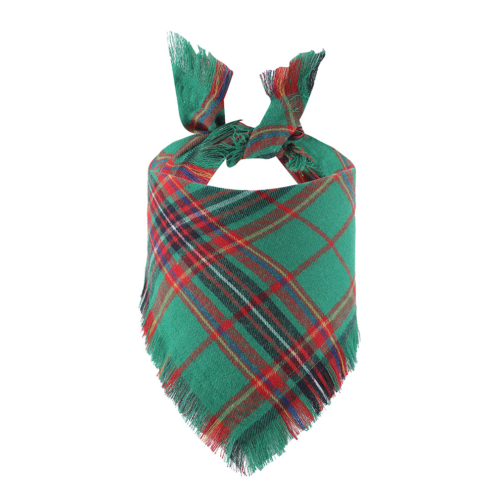 Nuevos productos transfronterizos de Navidad toallas triangulares de mascotas bordas bufandas de perros toallas de saliva de mascotas bordas bufandas