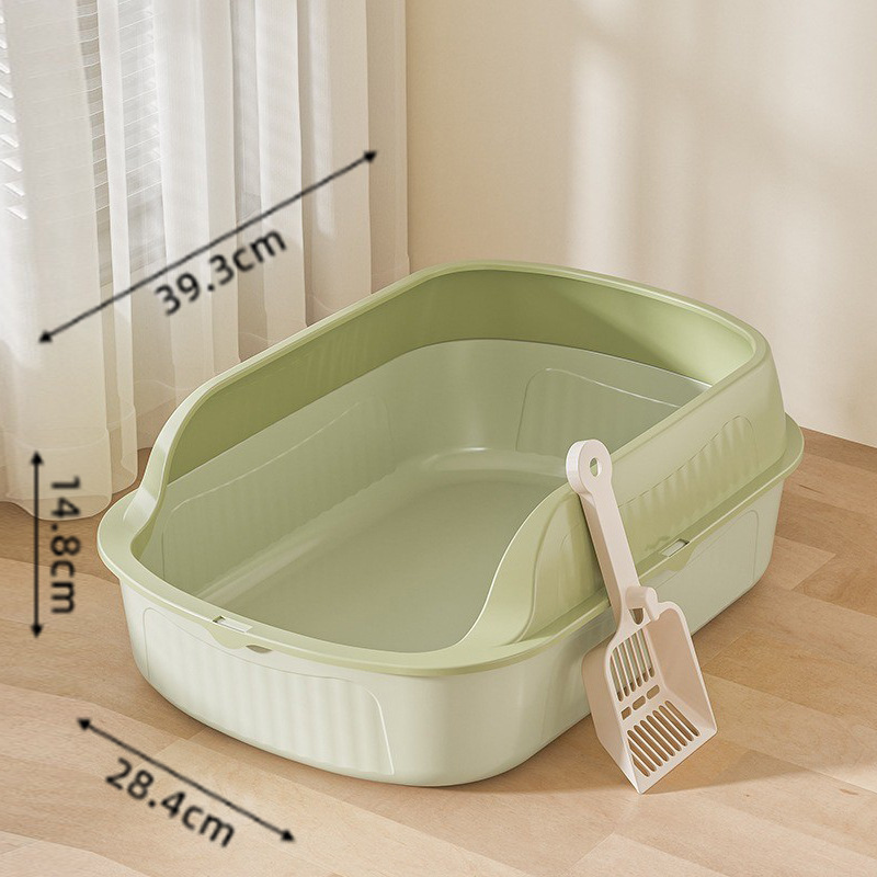 Semi-cerrado, arena para gatos, cerca alta super grande, inodoro para gatos a prueba de salpicaduras, arena para gatos, arena para gatos, pala al por mayor.