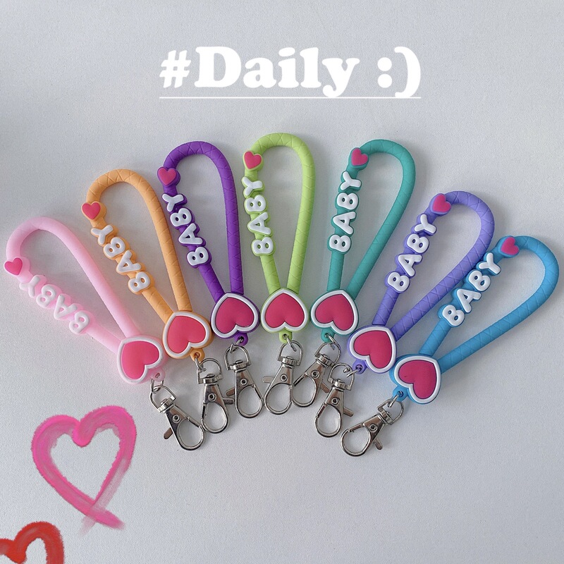 Keychain Lanyard Wrist Strap Pvc Leather Cord Pendant Strap Silicone Bracelet Soft Rubber Wristband Business Gift