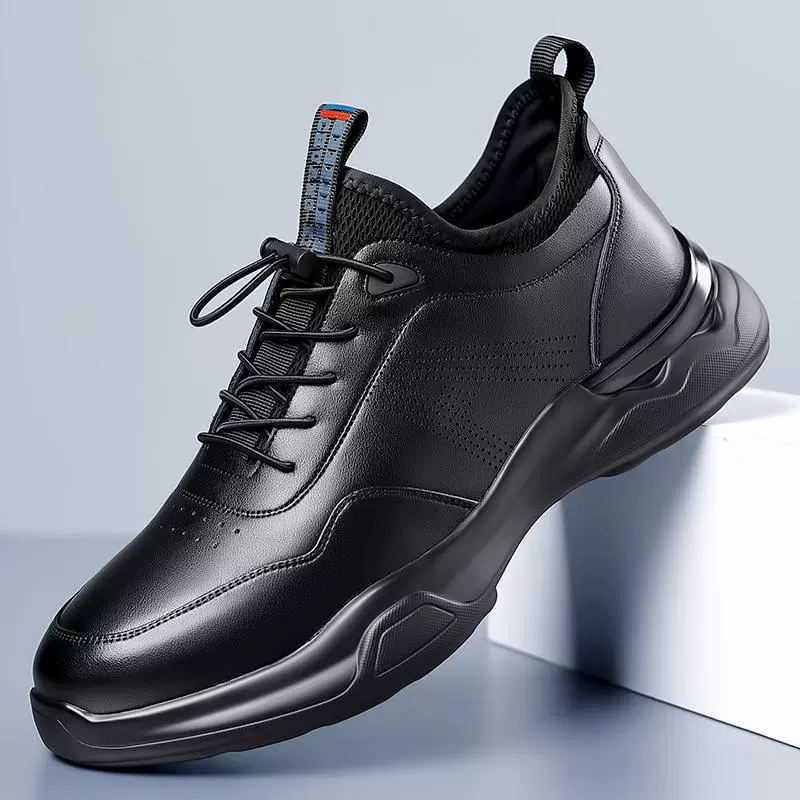 Breathable thin summer sports shoes, trend sports casual footwear for leisure, genuine leather