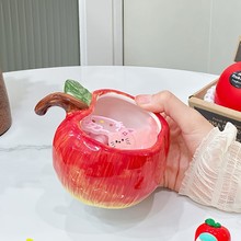 苹果桌面收纳盒陶瓷零食糖果篮玄关钥匙遥控器杂物筐高颜值储物盒