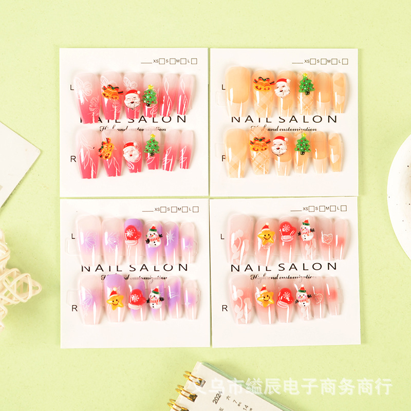 5 위안 크리스마스 장식품 네일 아트에 12 위안 세트 학생 소녀 네일 아트 장식품 매점
