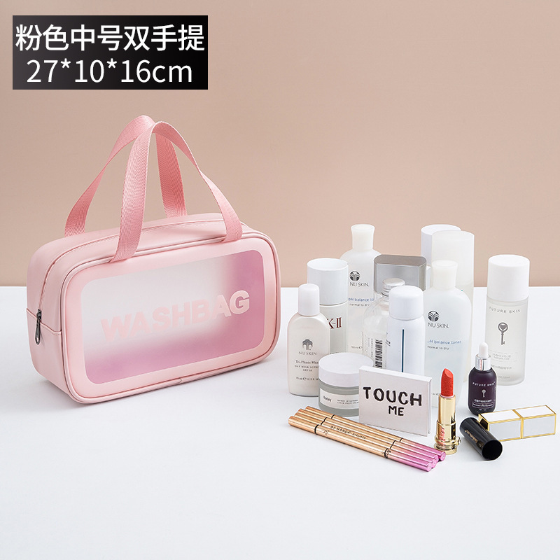 PUつや消し化粧バッグ携帯収納バッグ入浴水泳バッグ大容量洗面バッグ旅行化粧品ビーチバッグ|undefined