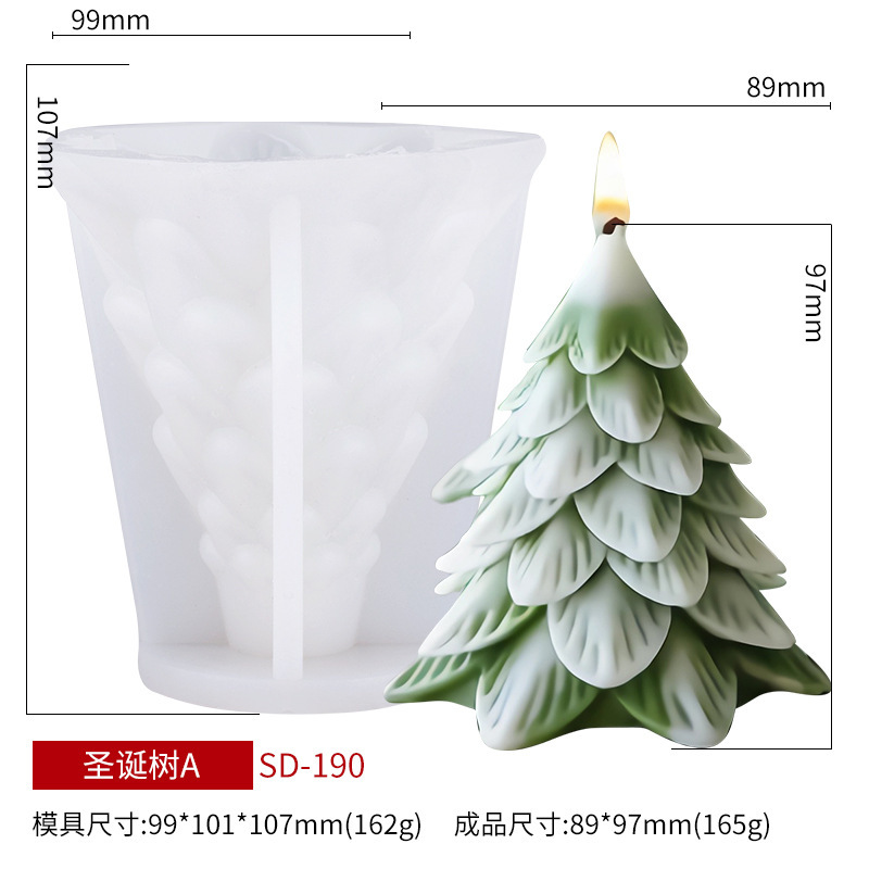 Sanxin クリスマスツリーアロマキャンドルシリコンモールドクリスマス DIY ディフューザー石膏研削ツールクロスボーダー供給|undefined