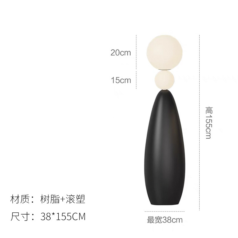 フロアランプの雰囲気感北欧の豪華な豪華な別荘民宿リビングルームのソファのそばにあるランプ書斎の布カバー装飾灯|undefined