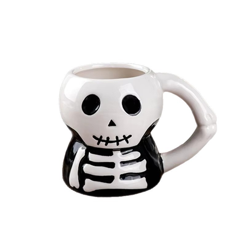 Taza de cerámica creativa de Halloween esqueleto / forma de momia extraña taza de cerámica Qin Sheng decoración de cubiertos diarios