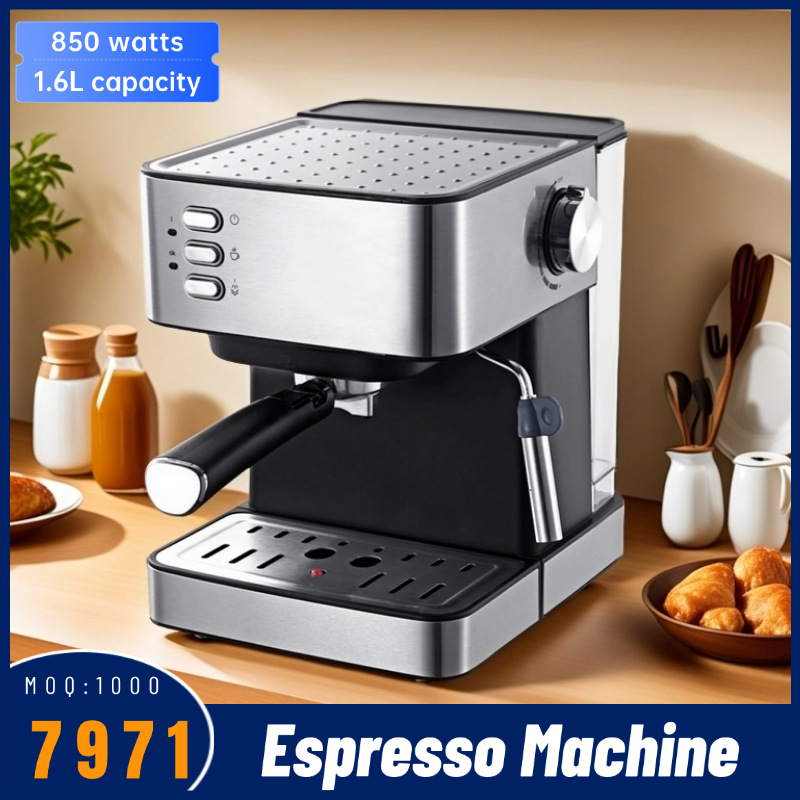 Máquina de café italiana transfronteriza pequeña semiautomática de alta presión máquina de burbujas de vapor para uso doméstico espresso americano