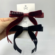 T430韩版头饰韩国进口缎带手工蝴蝶结弹簧夹批发 发饰顶夹满包邮