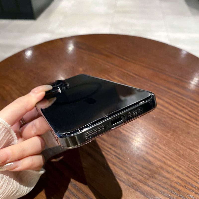 高透明で黄ばみにくいPC素材 iPhone16ProMax対応 マグネット式スマホケース Apple14 全面保護 耐衝撃ケース ハード15|undefined