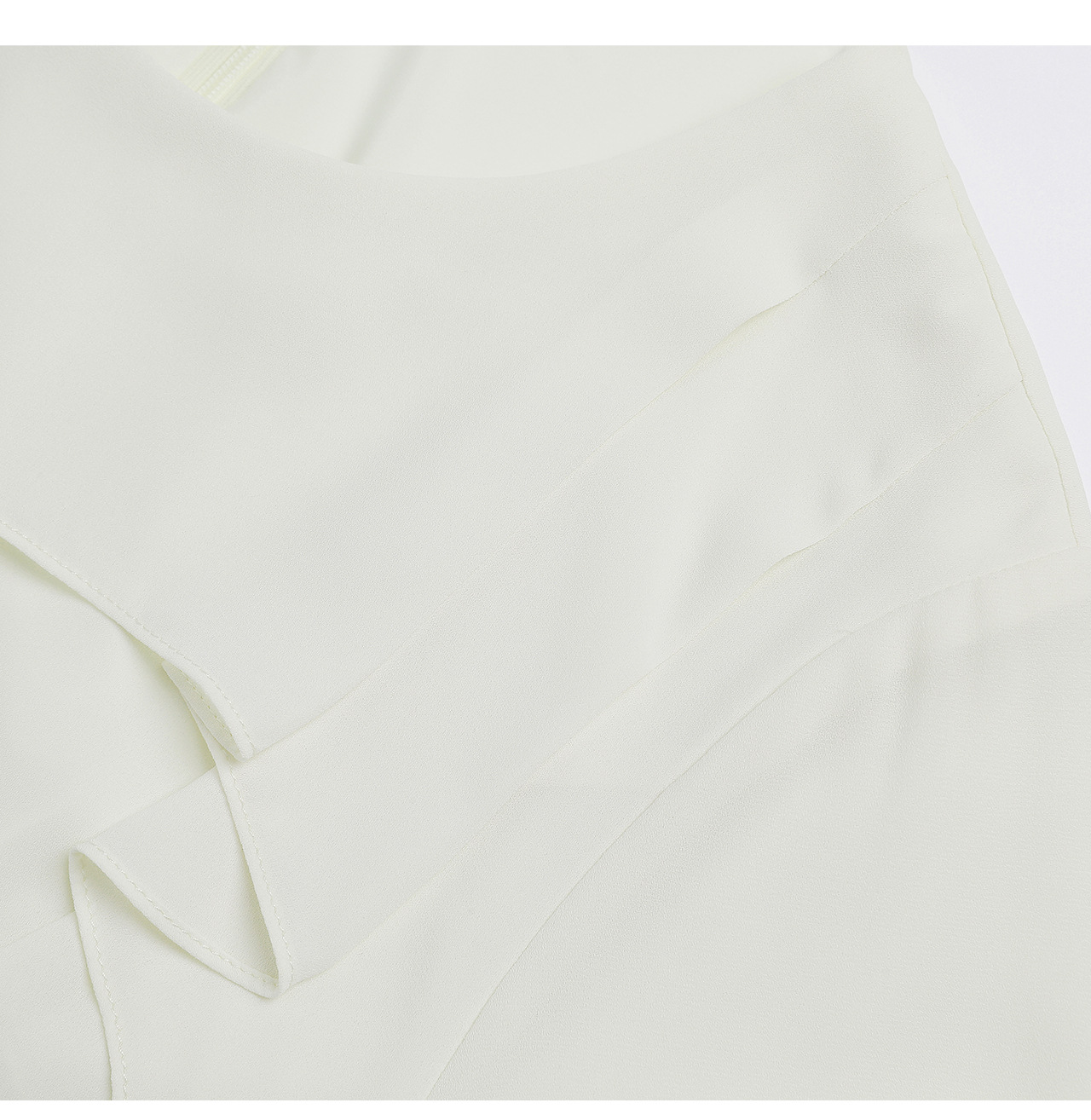 Đầm maxi nữ thắt eo chất liệu chiffon, cổ phiêu bèo nhún, tay ngắn — màu đen chi tiết 26