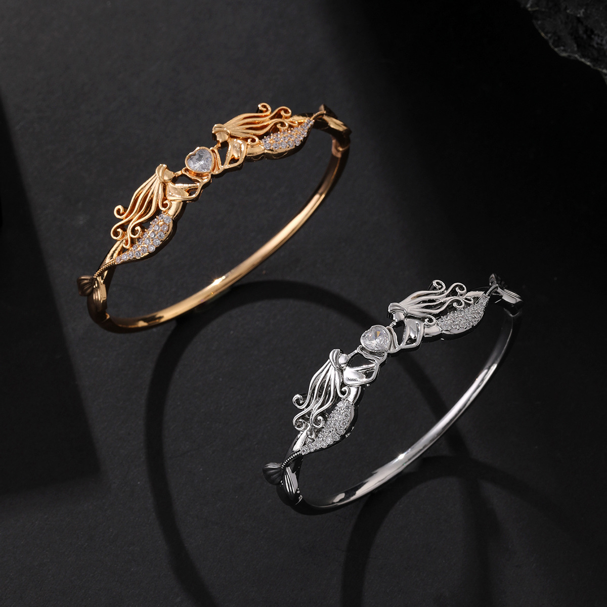 Cross-border fashion light luxury creative mermaid princess…