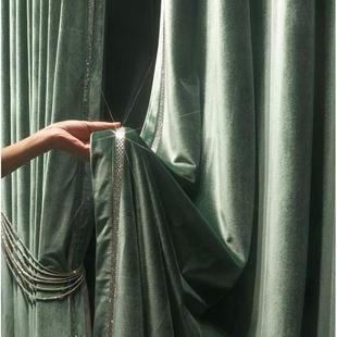 Light Luxury Curtains for Bedroom, Full Blackout, High-End Living Room, 2025 New Italian Style, High-End Imported Velvet