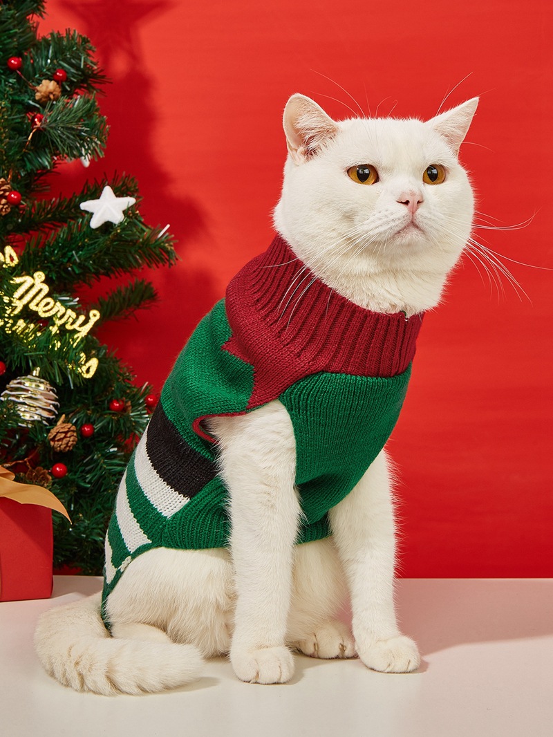 Weihnachtspullover für Haustiere, Weihnachtsbaum, Schneeflocke, Haustier_voghion.com