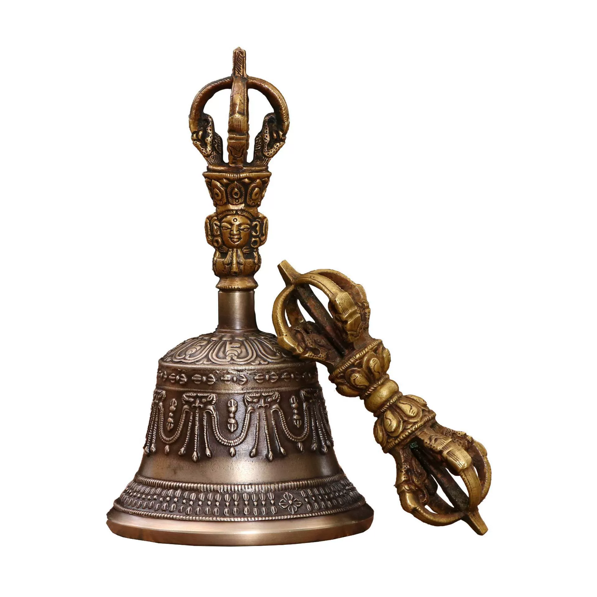 Непал девять монет Diamond Bell Pestin Five Stocks Nine Diamond Global Bell Гравированная колоколинная бронзовая музыка