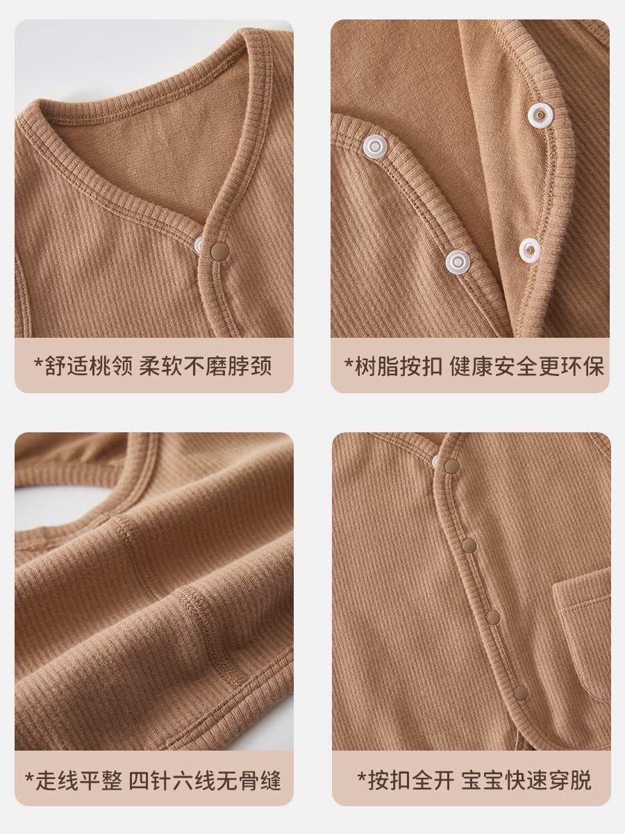 Baby chaleco de otoño y invierno vestido exterior chaleco de bebé hombre y mujer abrazadera de caballo de doble cara abrasión ropa recién nacida para niños hombros