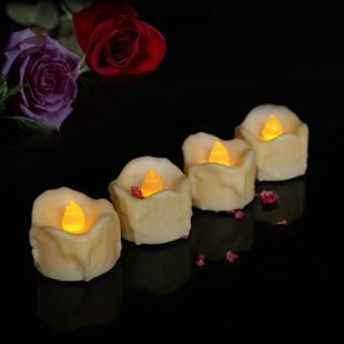 flamelesss battery led waxtealight candle wax coated white LED candle light