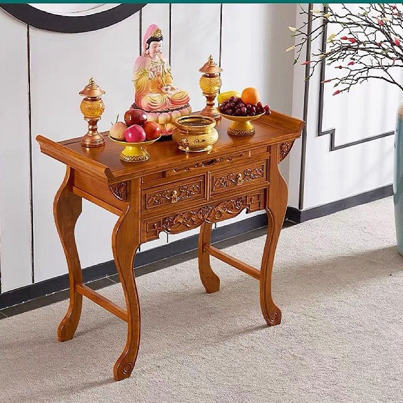 供桌佛台家用实木简约现代条案佛桌神台财神贡台香案佛桌农村中堂