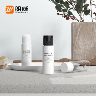 朗威20ml平肩翻盖瓶 塑料纯露瓶 试用分装瓶 pet乳液卸妆水瓶