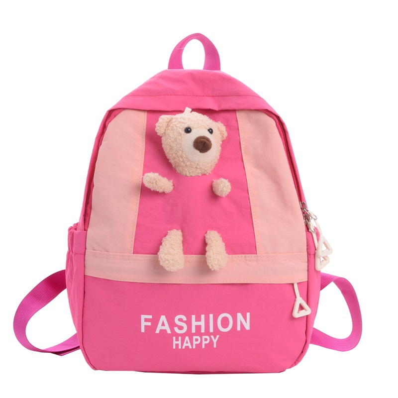Cute oso guardería mochila de bebés moda de color contraste de gran capacidad mochila para niños y niñas nueva mochila para niños