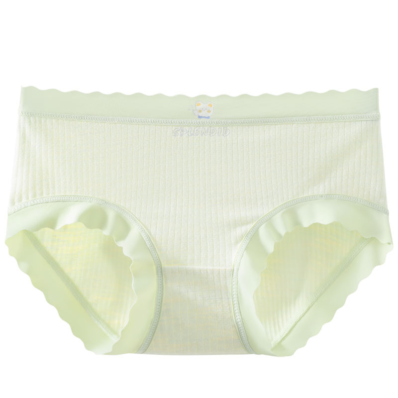 Calzoncillos cortos triangulares femeninos de estilo fino de verano para niñas cabeza transpirable entrepierna antibacteriana cintura media sin costuras para mujer ropa interior de gran tamaño algodón