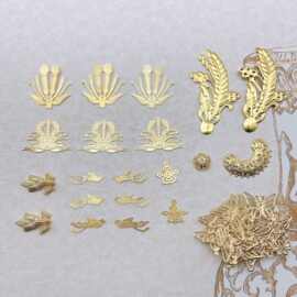 DIY饰品配件新款车挂凤冠金属状元帽迷你立体小凤凰首饰