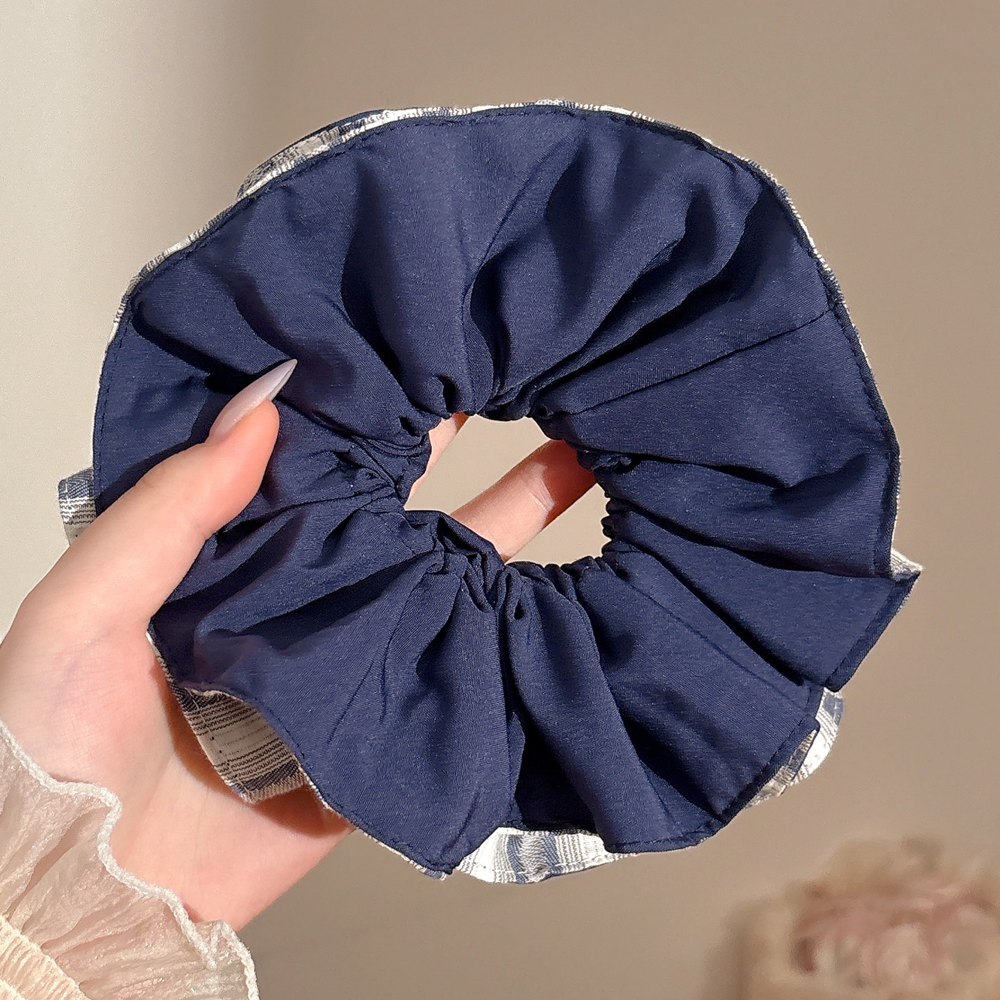 Estilo perezoso francés, gran raya para el cabello de intestino grueso, mujer 2025, nuevo estilo, ballet de alta gama, correa para la cabeza