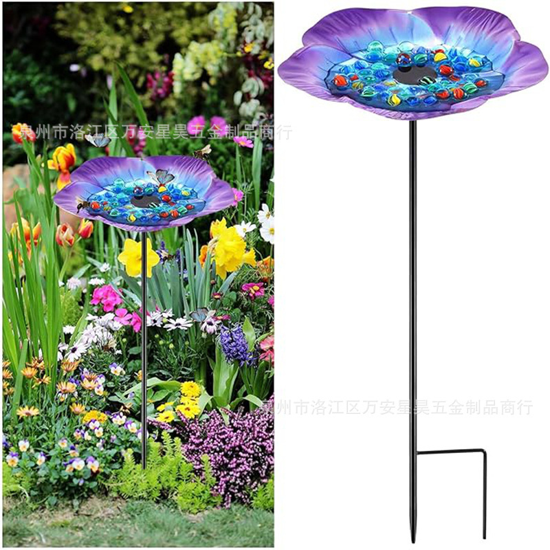 春の売れ筋屋外公園庭庭蜂の花給水器鉄製羊飼いフック吊りロッド地面プラグ防水|undefined