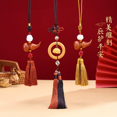 Car hanging, creative car ornaments wooden gourd