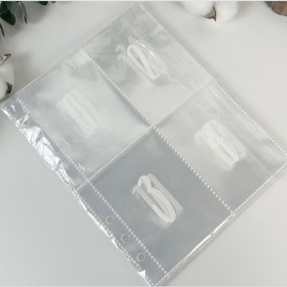 Transfronterizo A5 transparente de seis orificios de cuatro rejillas 100 Impresión digital página interior Polaroid foto almacenamiento simple de hojas sueltas