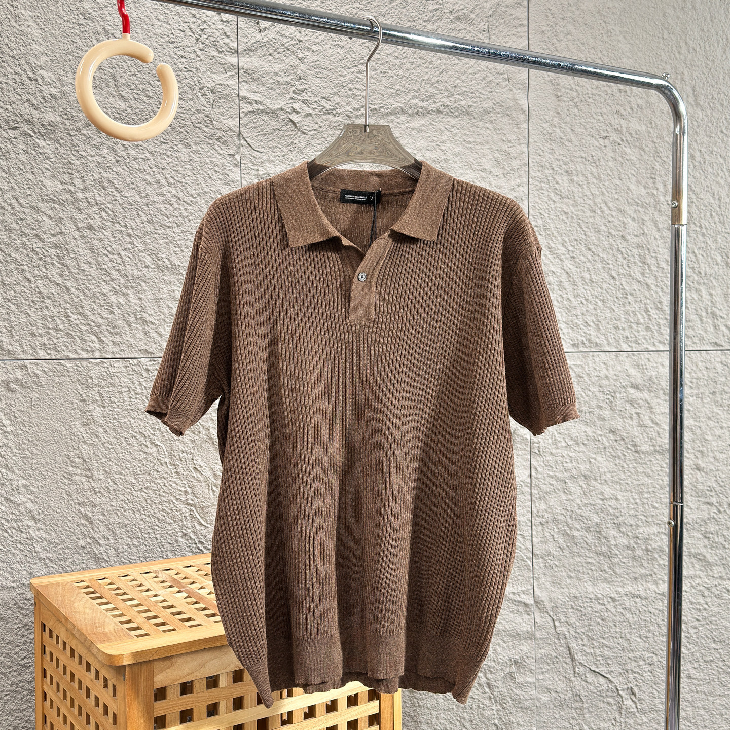 Polo camiseta de punto camiseta de manga corta camiseta de hombre cuello en V Paul rayas viejas líneas de negocios de verano fábrica transfronteriza mayorista