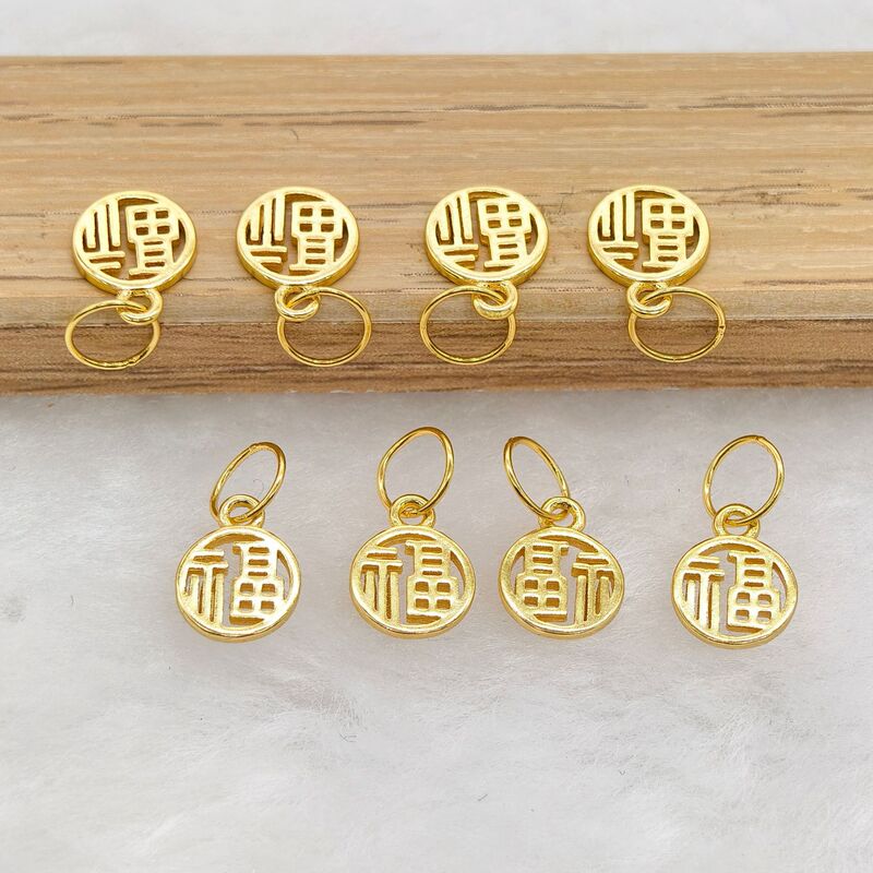 New S925 Sterling Silver Small Pendant Handmade DIY Beaded Bracelet Jewelry Accessories Fortune Pendant Necklace Pendant