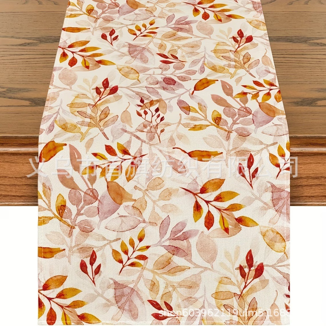 Otoño Día de Acción de Gracias bandera de mesa girasol de pino de hoja de pino decoración de bandera de mesa de acoplamiento profesional transfronteriza venta directa de fabricantes