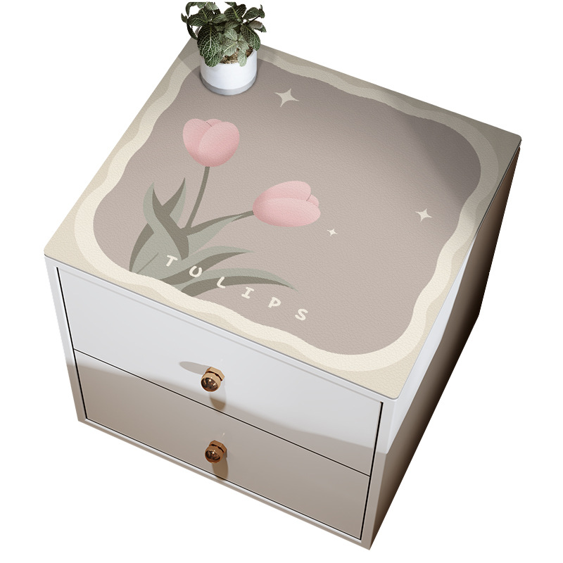 Nórdico anti-cuero meseta de noche estera impermeable a prueba de aceite desechable pequeña estera refrigerador microondas horno estera a prueba de polvo