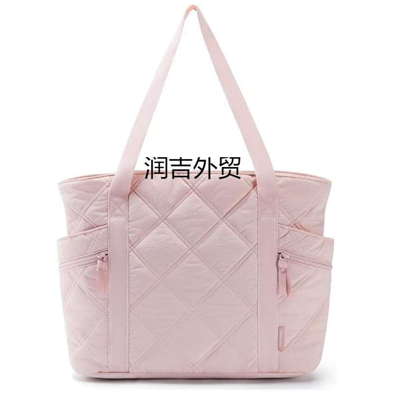 Cross-border women's handbag with zipper puffer fish handbag, travel essential quilted nurse bag, carrying bag for women