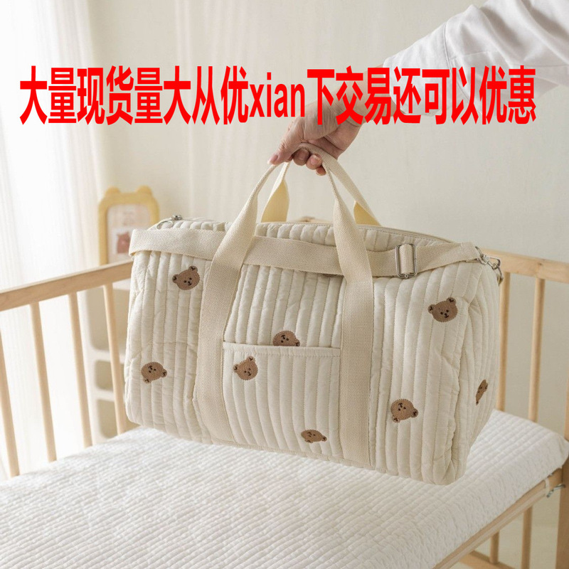 韓国イン・新しい刺繍入り多用途トラベルバッグ大容量荷物バッグ軽量収納ポータブルクロスボディ通気性|undefined