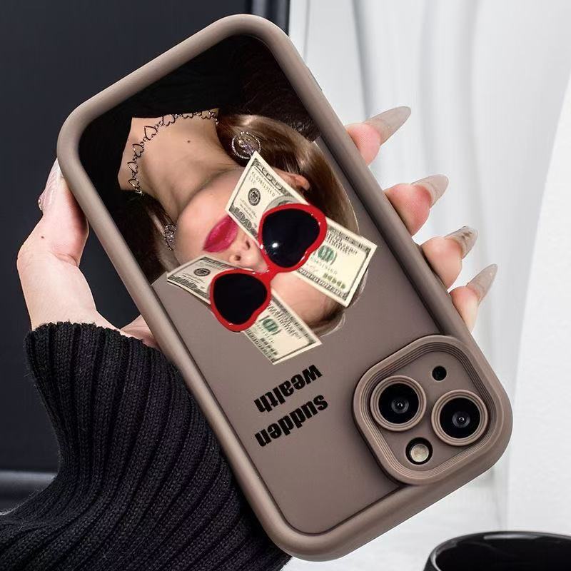 Gafas de sol para billetes iPhone 16pro funda para teléfono móvil Apple 15 Europa y América 14 chicas 13promax nuevo 12x